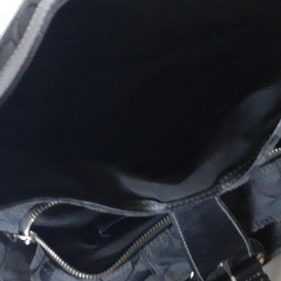 Vintage Coach Signature Monogram Soho Lynn Black Canvas Leather Shoulder Bag - Picture 7 of 7